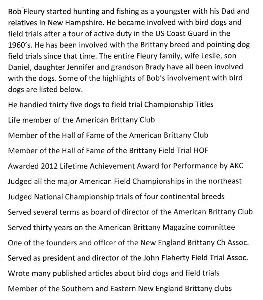 Birch Hill Brittanys words